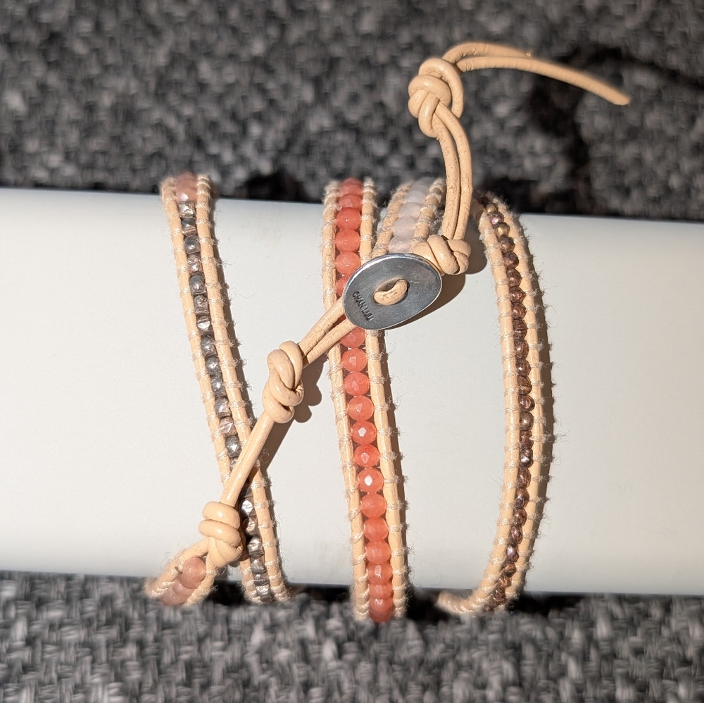 Chan Luu Wrap Bracelet Sterling Silver Clasp